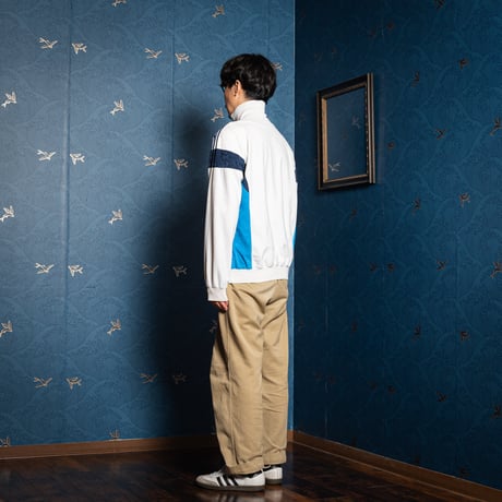 70-80s Vintage adidas Ventex Track Jacket Model Challenger White × Light Blue (Made in France)