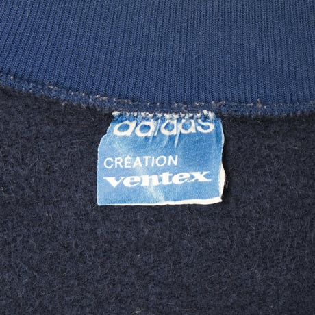 60s Vintage adidas Ventex Collarless Track Jacket Late World Mark Navy (Made in France)