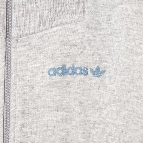 70-80s Vintage adidas Ventex Sweat Jacket Jacket Grey × Light Blue  (Made in France)