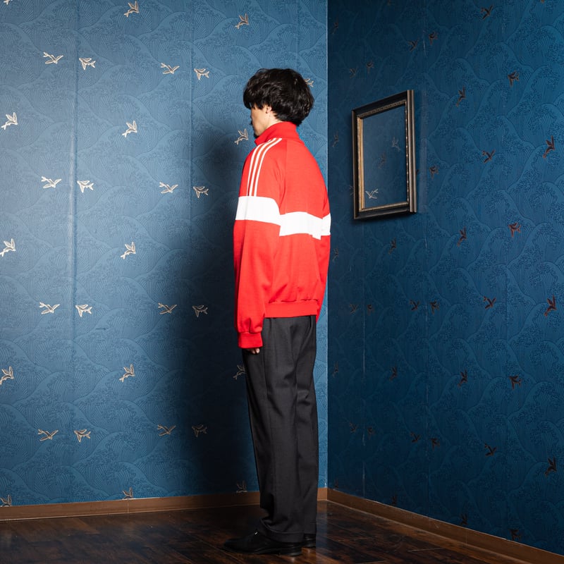 80s Vintage adidas Ventex Track Jacket Red（Made