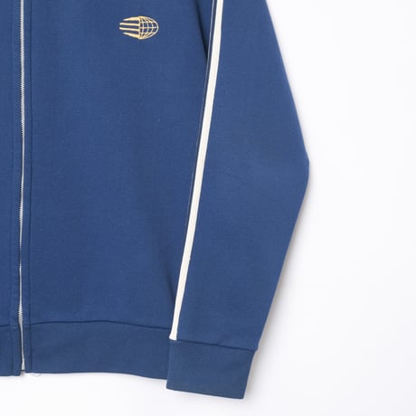 60s Vintage adidas Ventex Collarless Track Jacket Late World Mark Navy (Made in France)