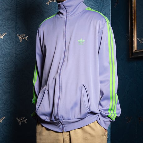 80s Vintage adidas Ventex Track Jacket Light Purple × Light Green (Made in France)