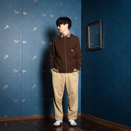 70s Vintage adidas Knit Jacket Brown