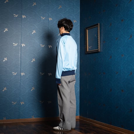 70-80s Vintage adidas Ventex Track Jacket Model First Light Blue× Navy（Made in France)