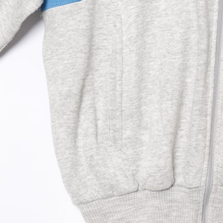 70-80s Vintage adidas Ventex Sweat Jacket Jacket Grey × Light Blue  (Made in France)