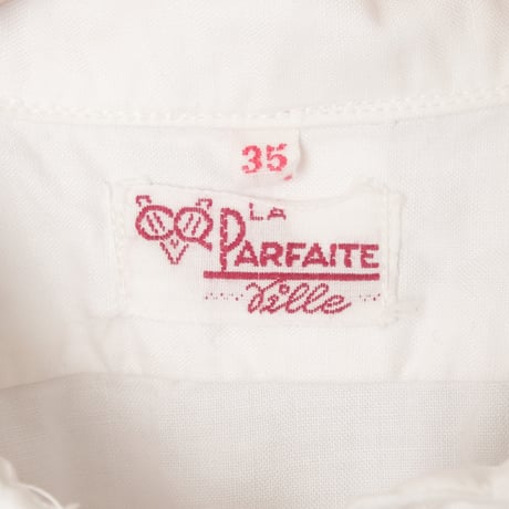 30-40s France Vintage LA PARFAITE White Shirt