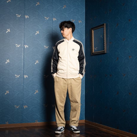 70-80s Vintage adidas Ventex ATP Track Jacket Ivory × Black (Made in France)