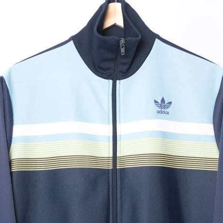 70-80s Vintage adidas Ventex Track Jacket Navy×Light Blue (Made in France)