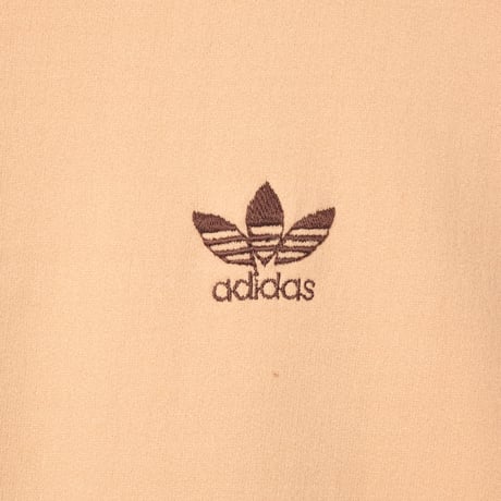 70s Vintage adidas Ventex Collarless Track Jacket Beige × Brown (Made in France)