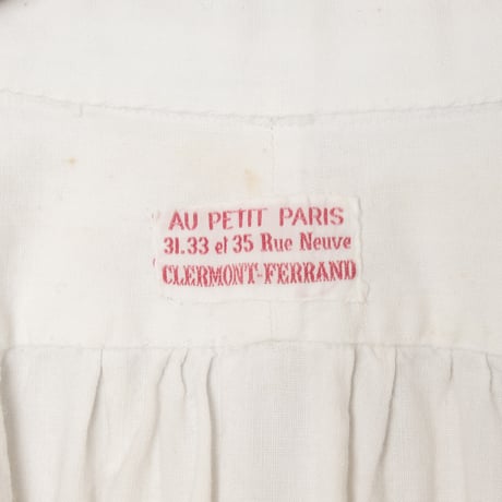 -30s France Vintage AU PETIT PARIS Cotton Dress Shirt