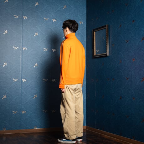 70s Vintage adidas Ventex Track Jacket Orange × Navy (Made in France)