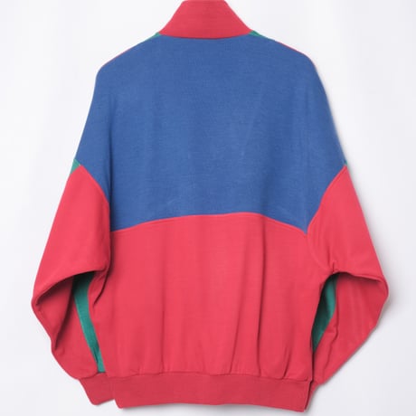 80s Vintage adidas Ventex Half Zip Red × Blue × Green (Made in France)