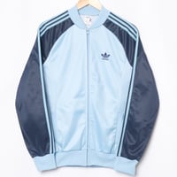 70-80s Vintage adidas Ventex ATP Track Jacket Light Blue × Navy (Made in France)