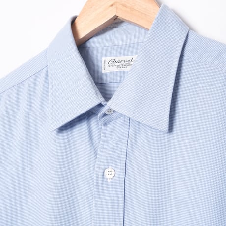 90s Charvet Cotton Shirt Blue（Made in France）