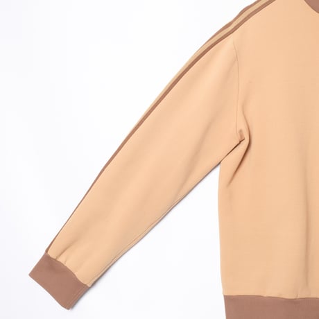 70s Vintage adidas Ventex Collarless Track Jacket Beige × Brown (Made in France)