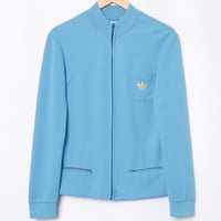 70s Vintage adidas Ventex Knit Jacket Light Blue (Made in France)