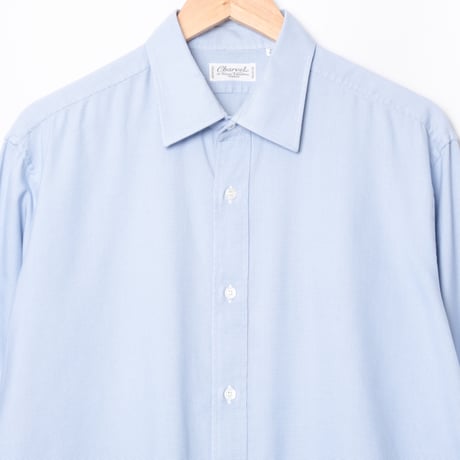 90s Charvet Cotton Shirt Blue（Made in France）