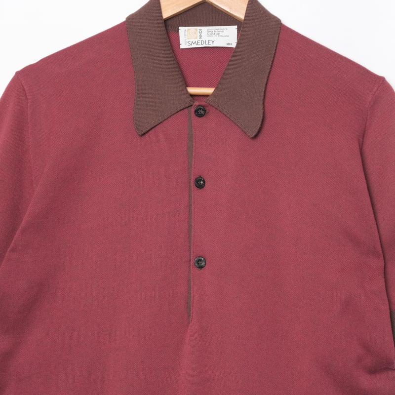 90s JOHN SMEDLEY Sea Island Cotton Polo Shirt（M