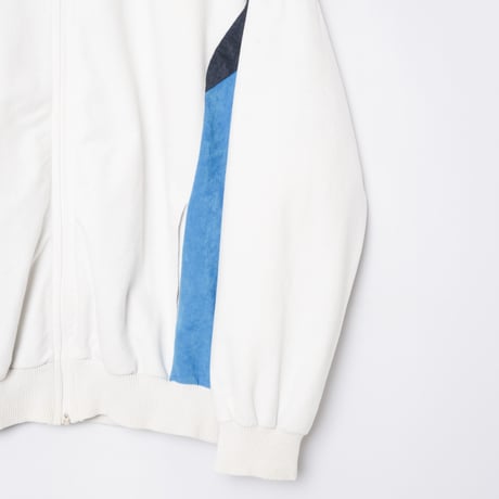 70-80s Vintage adidas Ventex Track Jacket Model Challenger White × Light Blue (Made in France)