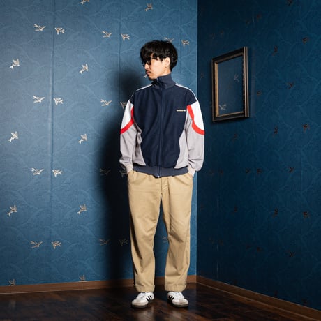 80s Vintage adidas Track Jacket Navy× Gray（Made in France）