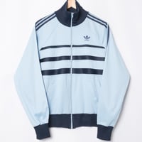 70-80s Vintage adidas Ventex Track Jacket Model First Light Blue× Navy（Made in France)
