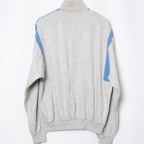 70-80s Vintage adidas Ventex Sweat Jacket Jacket Grey × Light Blue  (Made in France)