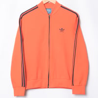 70s Vintage adidas Ventex Collarless Track Jacket Orange (Made in France)