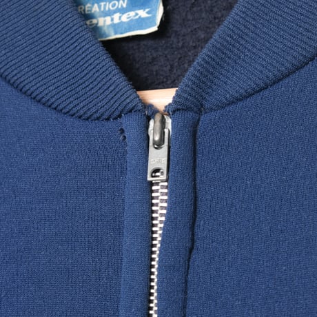 60s Vintage adidas Ventex Collarless Track Jacket Late World Mark Navy (Made in France)