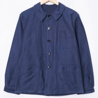 40-50s France Vintage 3 etoiles Blue Moleskin Work Jacket