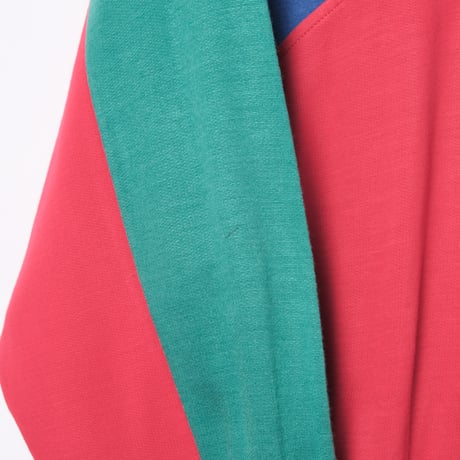 80s Vintage adidas Ventex Half Zip Red × Blue × Green (Made in France)