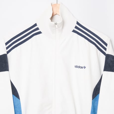 70-80s Vintage adidas Ventex Track Jacket Model Challenger White × Light Blue (Made in France)