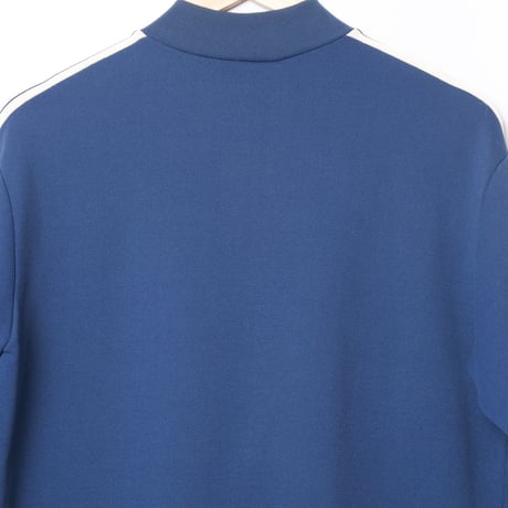 60s Vintage adidas Ventex Collarless Track Jacket Late World Mark Navy (Made in France)