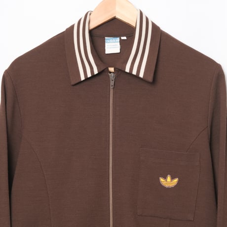 70s Vintage adidas Knit Jacket Brown