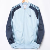 70-80s Vintage adidas Ventex ATP Track Jacket Light Blue × Navy (Made in France)