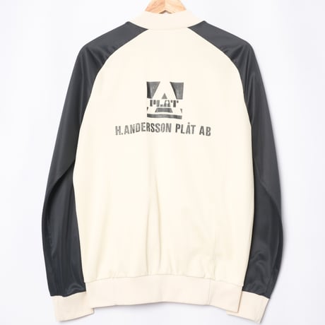 70-80s Vintage adidas Ventex ATP Track Jacket Ivory × Black H.ANDERSSON PLÅT AB（Made in France）