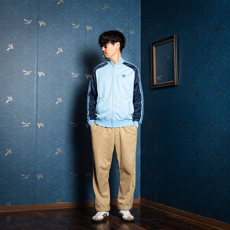 70-80s Vintage adidas Ventex ATP Track Jacket Light Blue × Navy (Made in France)1