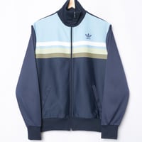 70-80s Vintage adidas Ventex Track Jacket Navy×Light Blue (Made in France)