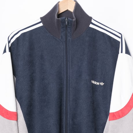 80s Vintage adidas Track Jacket Navy× Gray（Made in France）