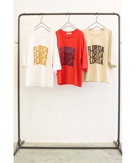 6.0oz FLORIDA プリントTee　8711011    / LE MELANGE