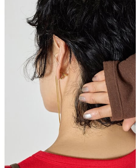 ステンレスチェーンロングイヤリング 0065-454SH / CHIGNON