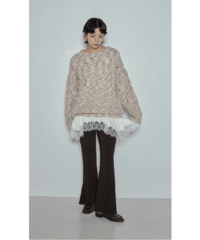 ブラッシュドフレアパンツ 3865-387GL  / CHIGNON