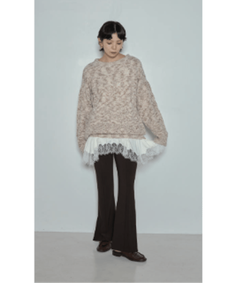 ブラッシュドフレアパンツ 3865-387GL  / CHIGNON