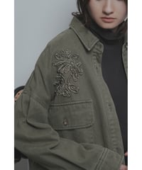 刺繍オーバーシャツブルゾン 607532 / CYAN tokyo