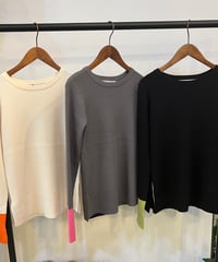 袖カラーブロックリブトップス　266703  / sugarrose