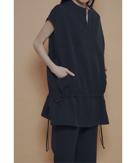 ZIP フロントフレンチチュニック　710567　/ CYAN tokyo