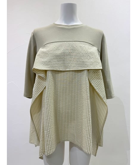 サッカーストライプコンビTOPS　710585　/　CYAN tokyo
