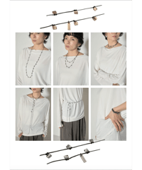 メルティスクエアコードネックレス 0065-456SH  / CHIGNON
