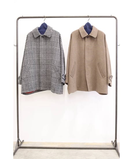 グレンチェックステンカラーコート 8653903  / Le Melange