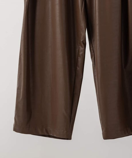 RIB FAUX LEATHER PT [Y264-31117] / TENN