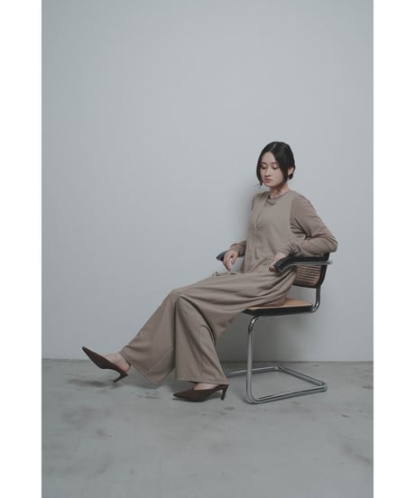 シャギーコンビパッチギャザーサロペ 607528  / CYAN tokyo